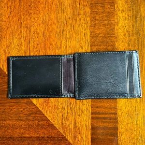 Black Leather Money Clip
